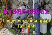 Thông tắc bồn cầu nghẹt tại quận Tân Bình gọi 0768.548.661