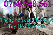 Thông bồn cầu Phường 4 Tuy Hòa Phú Yên gọi 0768548661 là có