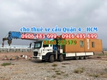 Thuê xe cẩu Quận 4 Tp HCM - Xe cẩu Q4 HCM - Xe cẩu quận 4